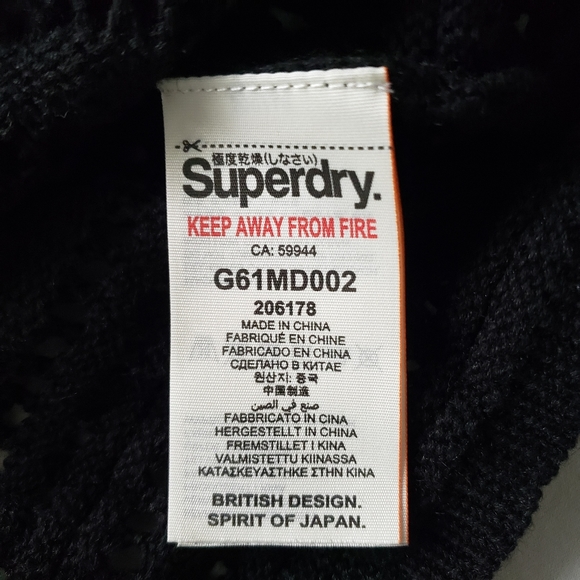 NWOT SuperDry Black Knit Top - XS - Picture 3 of 4